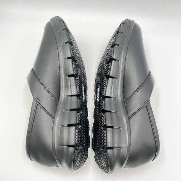 Skechers Womens Size 9.5 76542 Bernal SR Relaxed Fit Black Leather Work Shoes - Picture 9 of 13